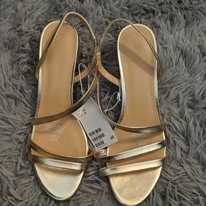 H&M Gold Sandals NWT